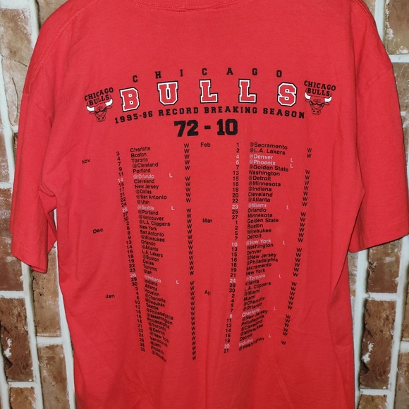 Vintage 1996 Chicago Bulls 72-10 record tee - Picture 4 of 7
